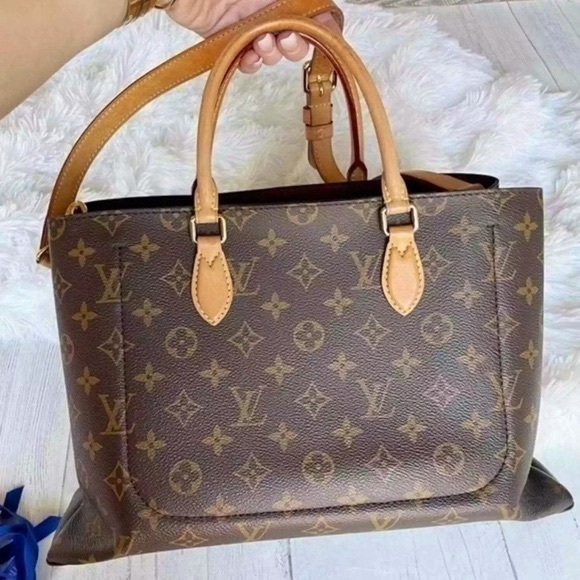 ✖️SOLD✖️ Louis Vuitton Tote Monogram Suede Shoulder Flower Bag - Picture 6 of 16